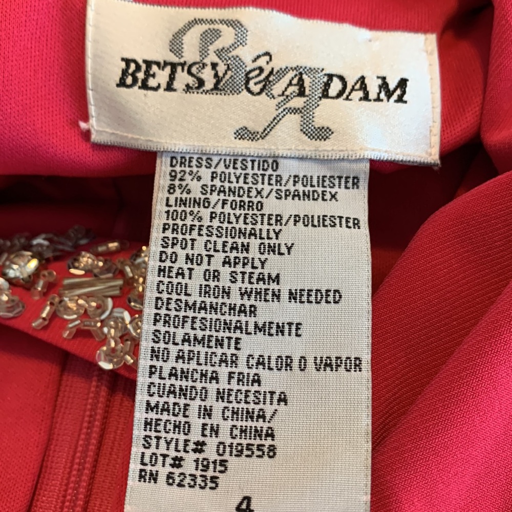 Formal Dress - Pink - Beaded - Size 4 - like New - Picture 6 of 6